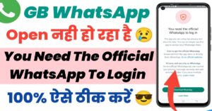 You need the official whatsApp to log in